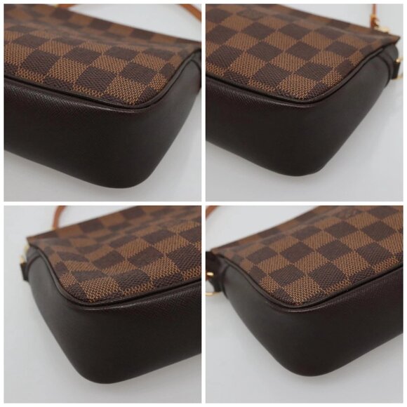 LOUIS VUITTON Damier Ebene Trousse Makeup Pouch N51982 LV Auth BA3421 - Picture 15 of 15